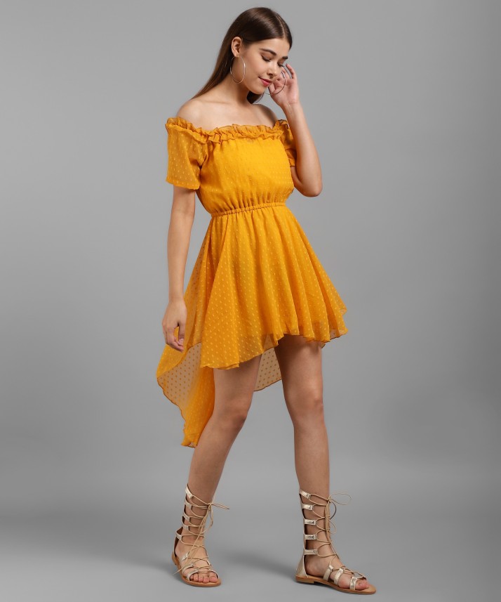 Tamina Women Empire Waist Yellow Dress ...